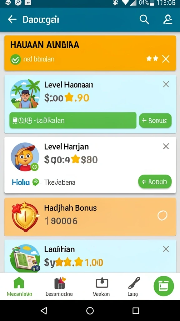 Navigasi mudah dengan berbagai pilihan menu.