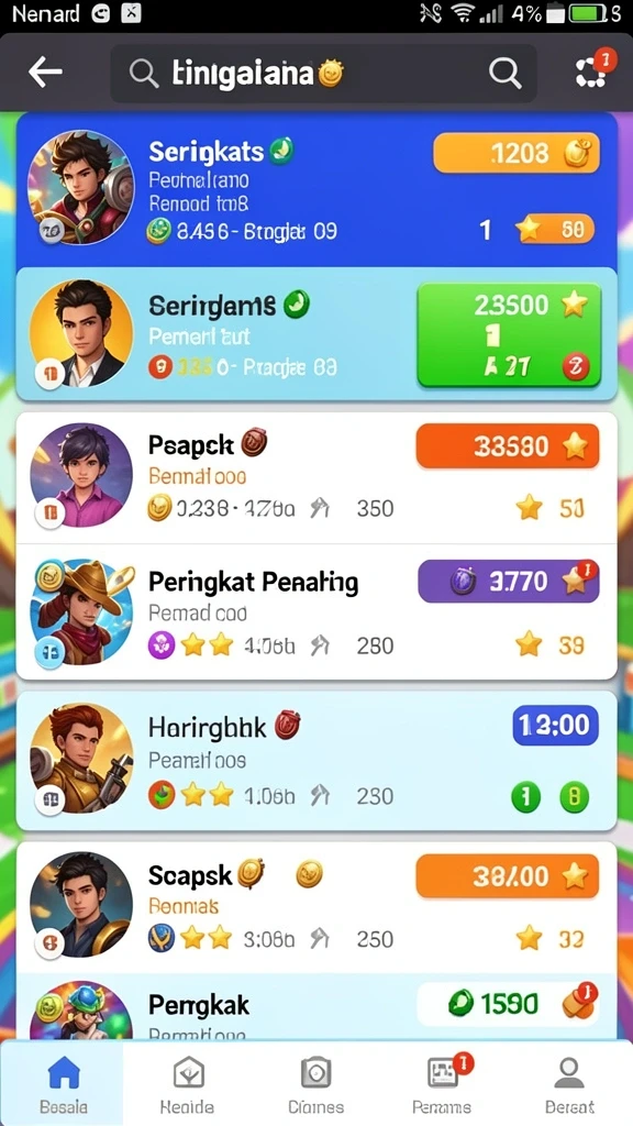 Tampilan awal permainan DENTOTO yang menarik.