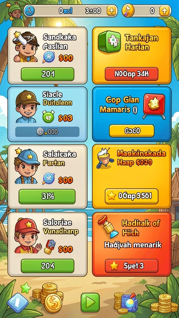 Level yang beragam dengan berbagai macam tantangan.