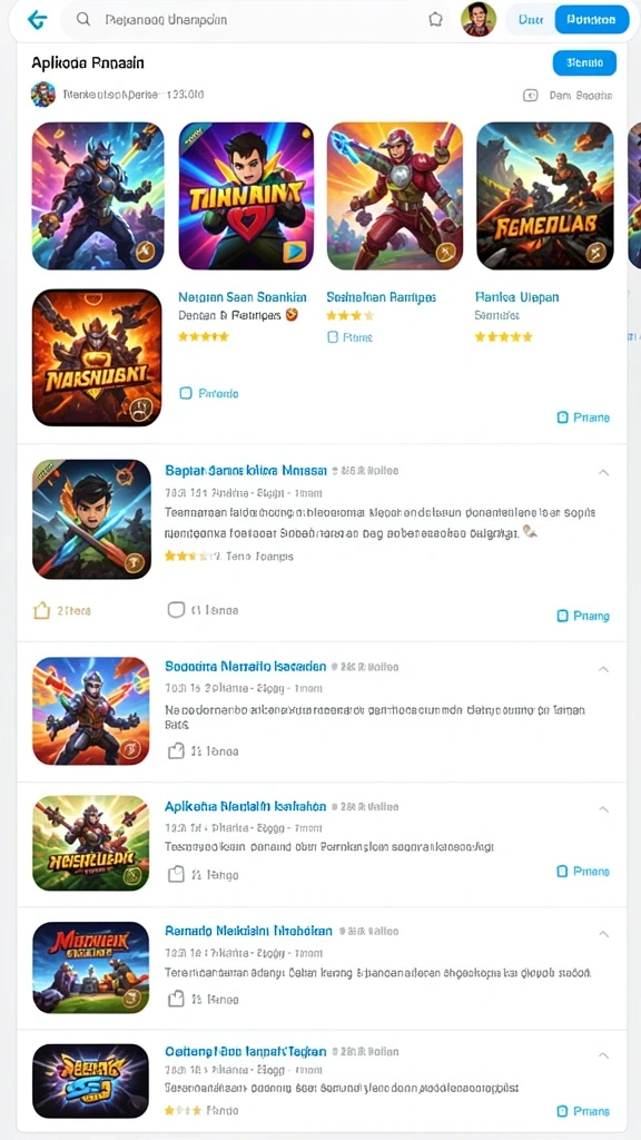 Screenshot komunitas dalam game yang aktif.