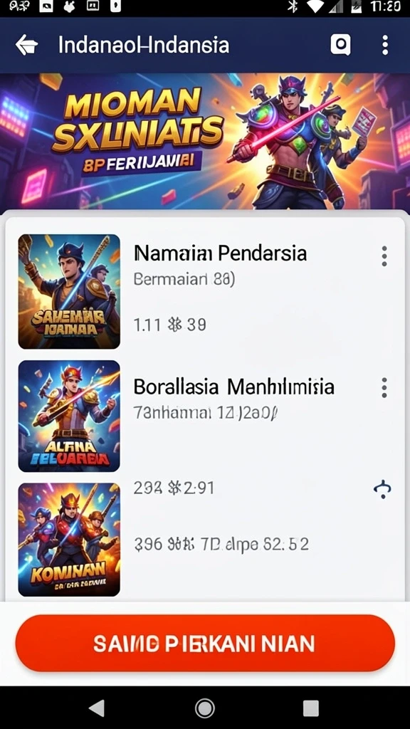 Berbagai pilihan permainan yang menyenangkan.