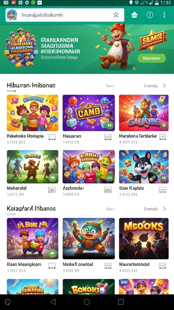 Menu permainan dengan berbagai pilihan togel yang tersedia.