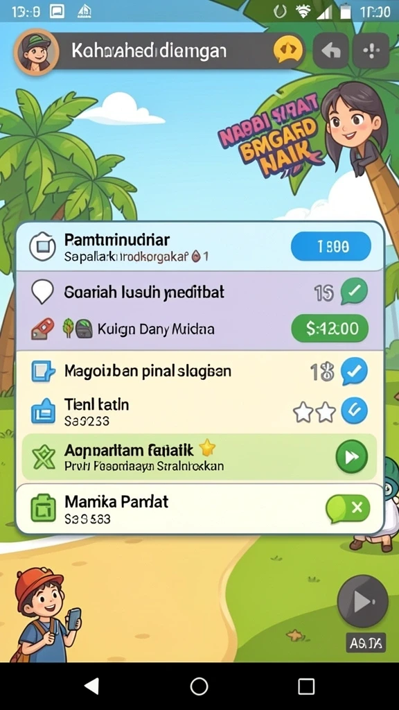 Tampilan menu utama RP888 yang menarik.