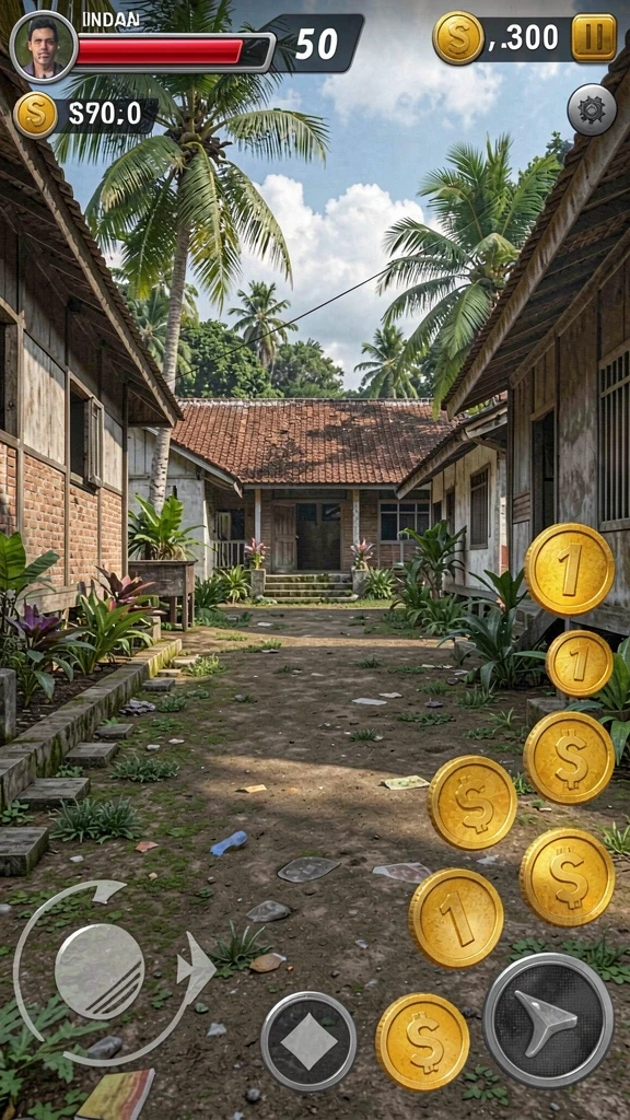Interaksi karakter dalam dunia yang dinamis.