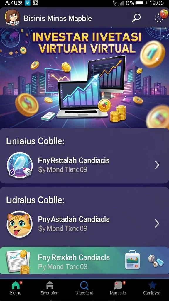 Pemandangan dunia game yang menakjubkan.