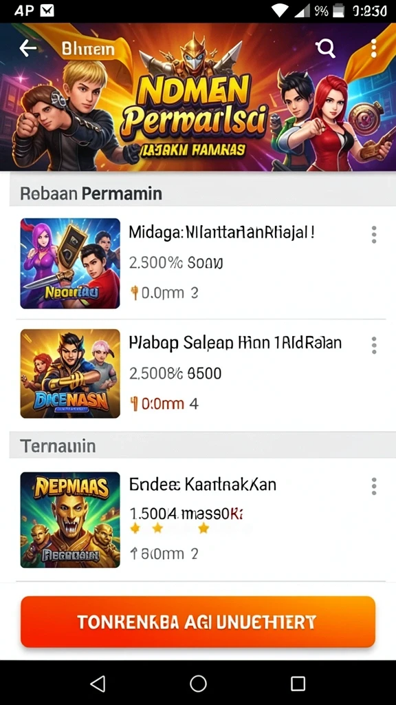 Tangkapan layar menampilkan grafis karakter yang dinamis.