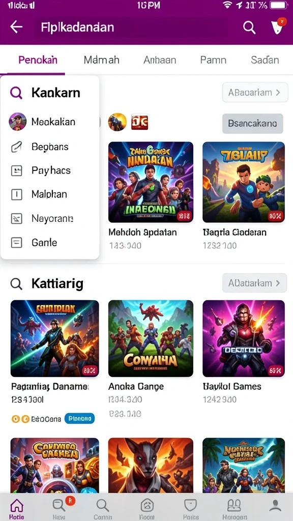 Berbagai pilihan permainan yang menghibur dan bervariasi.