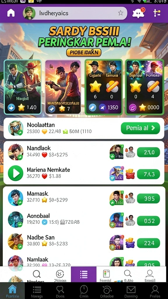 Pengalaman kompetisi seru dengan teman-teman Anda.